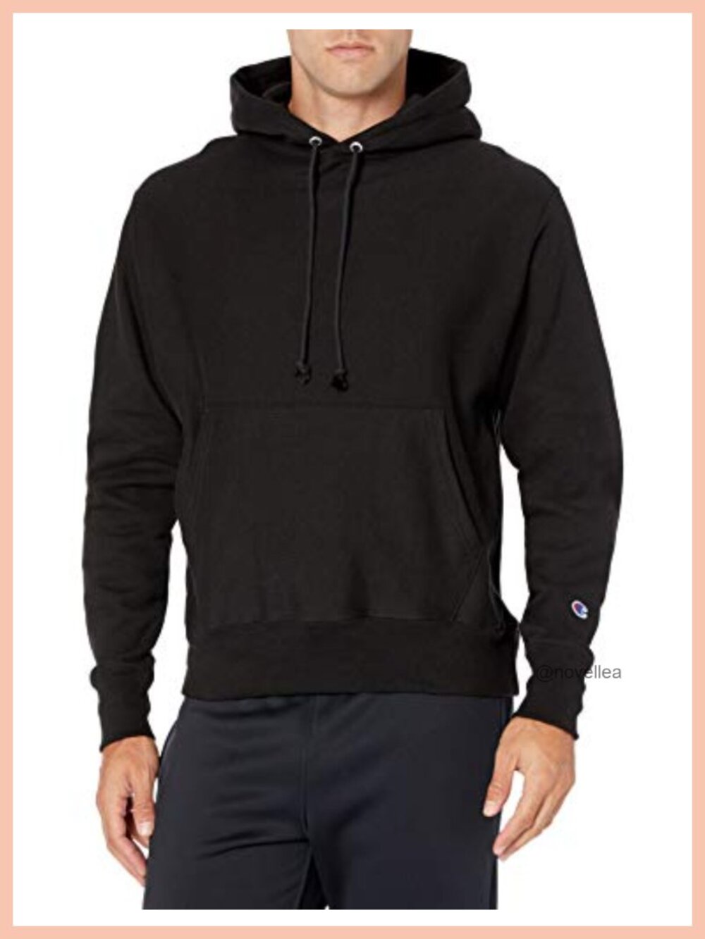 Champion Powerblend Fleece Hoodie Mens Loose Fit Pullover Sweatshirt